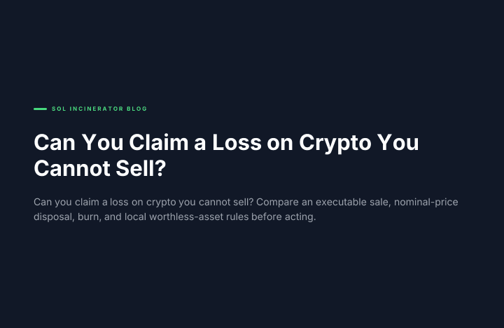 Bisakah Mengklaim Kerugian atas Kripto yang Tidak Bisa Dijual?