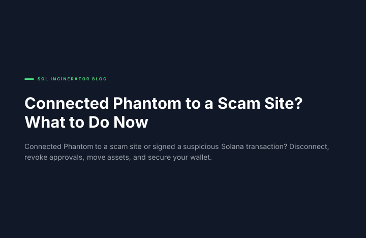 Menghubungkan Phantom ke Situs Scam? Lakukan Ini Sekarang