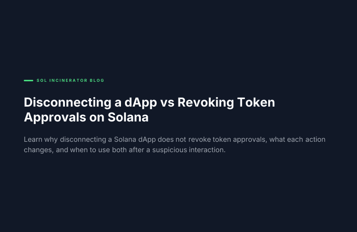 Memutus dApp vs Mencabut Persetujuan Token di Solana