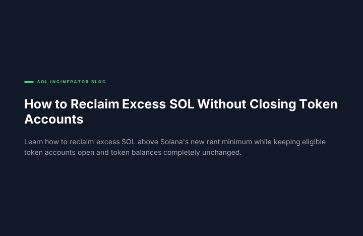 Ambil SOL Berlebih Tanpa Menutup Akun Token
