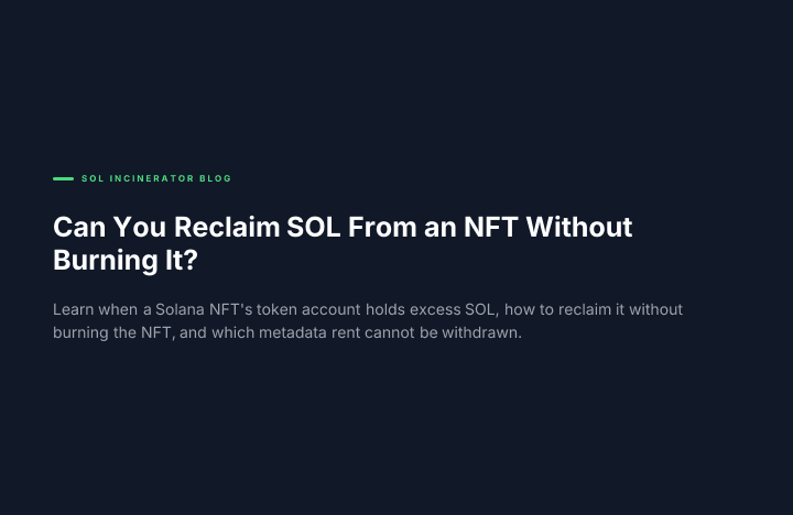 Bisakah SOL Diambil dari NFT Tanpa Membakarnya?