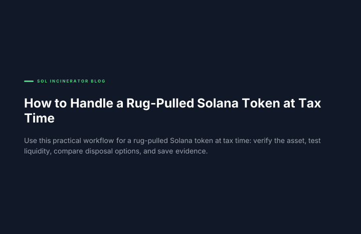 Menangani Token Solana yang Terkena Rug Pull saat Masa Pajak