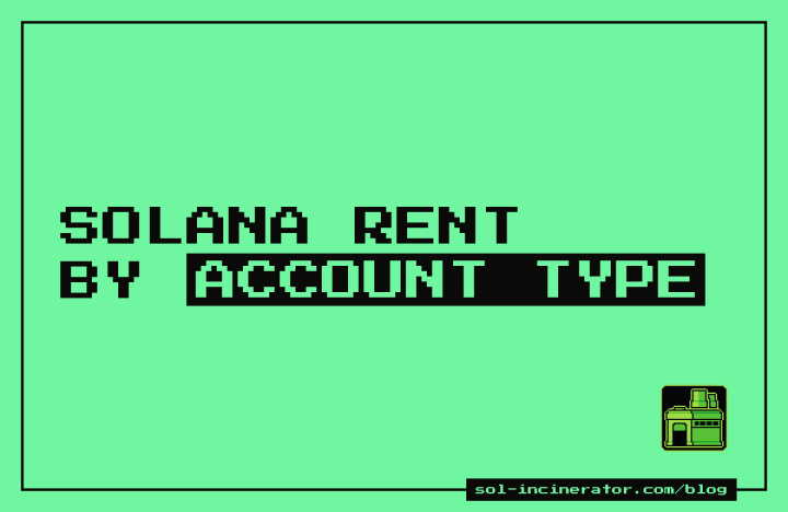 Solana Rent by Account Type: Reserve Table for Common Accounts
