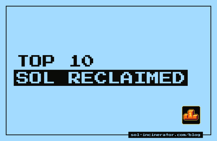 Top 10 SOL Reclaimed: Sol Incinerator Wallet Leaderboard